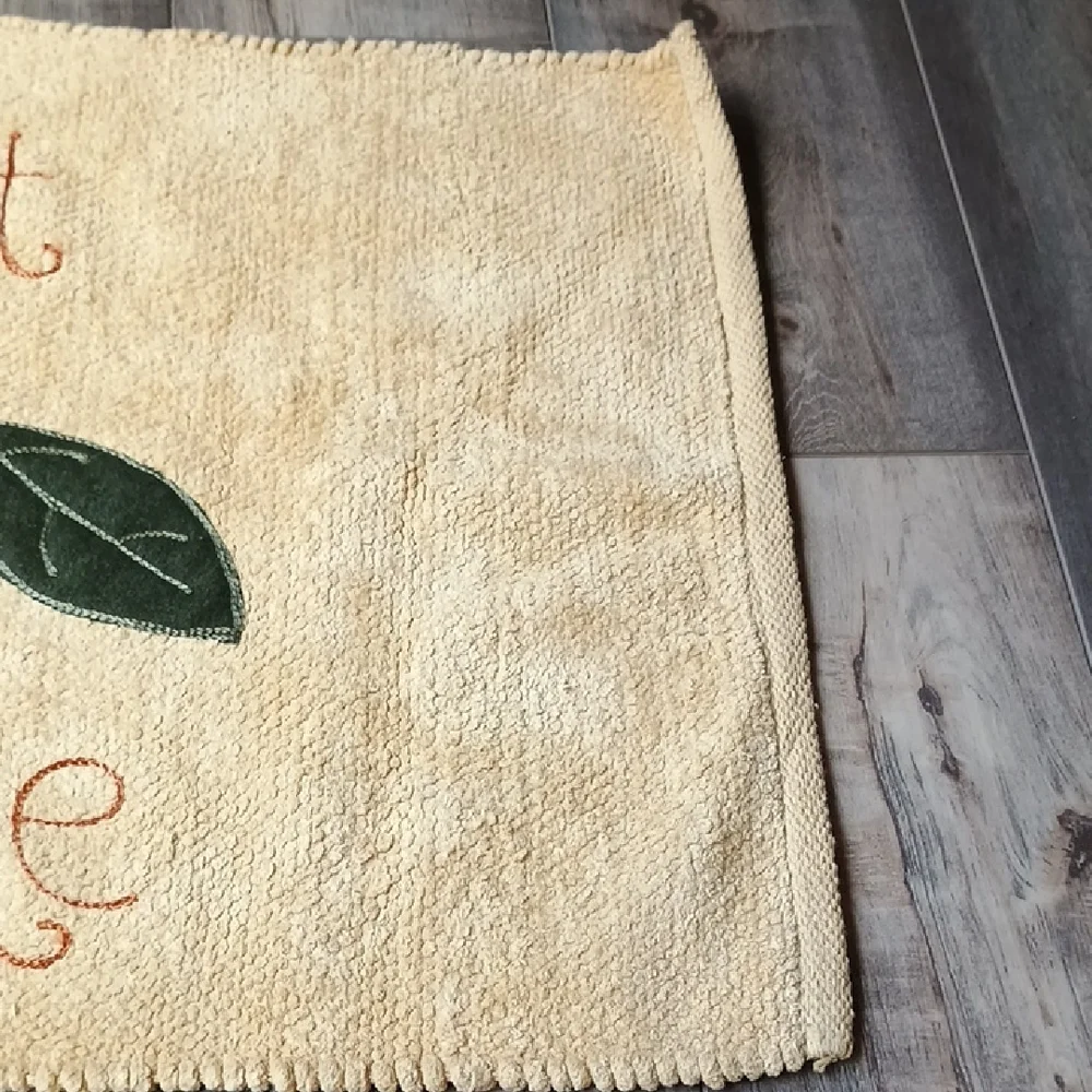 Autumn Harvest Welcome Doormat - Cream, Green, and Brown
